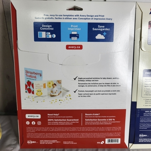 Avery White Invitation Cards. 7 packs. Brand New/Sealed. - Picture 4 of 5